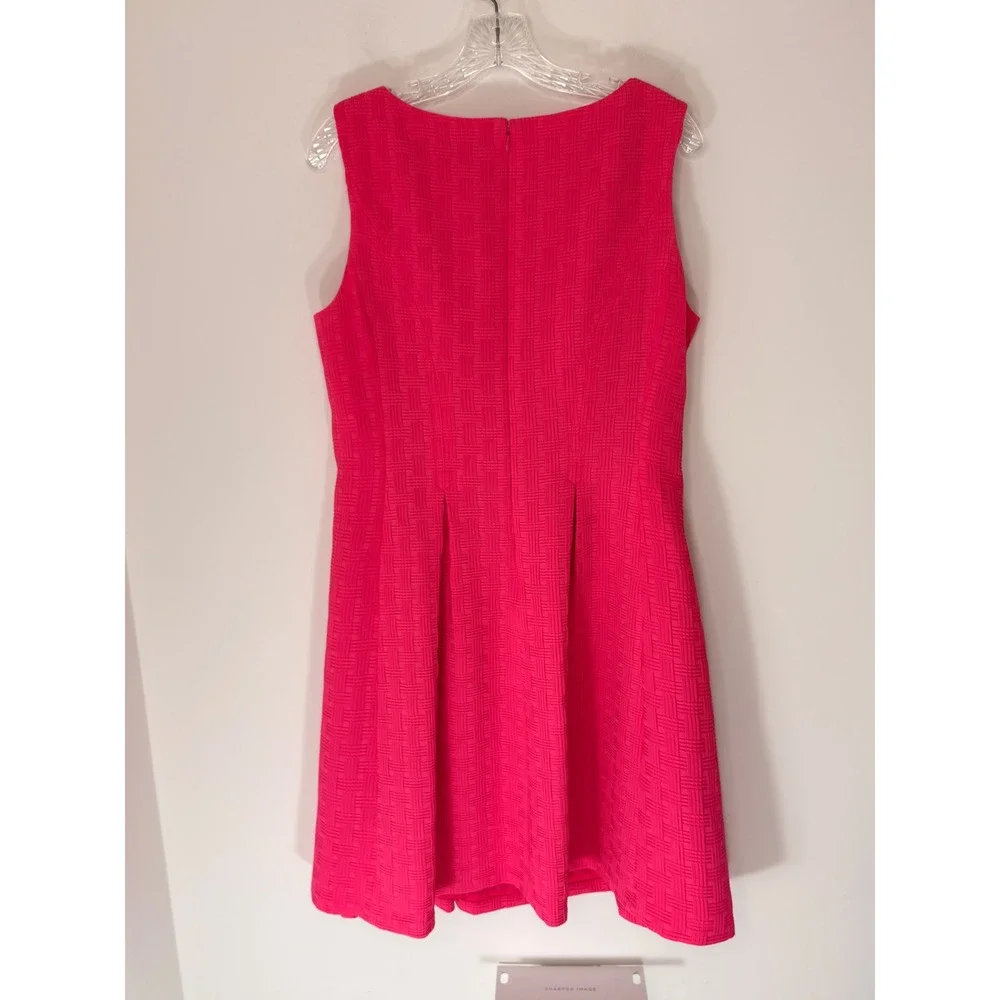 Nine West Dress Blazer Set Pink Textured Pleated Bell Sleeve Office Work Size 10